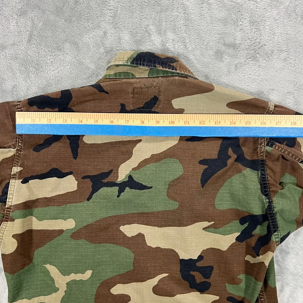 Army American Apparel Camo Combat Coat XS Short Green Ripstop Jacket Military